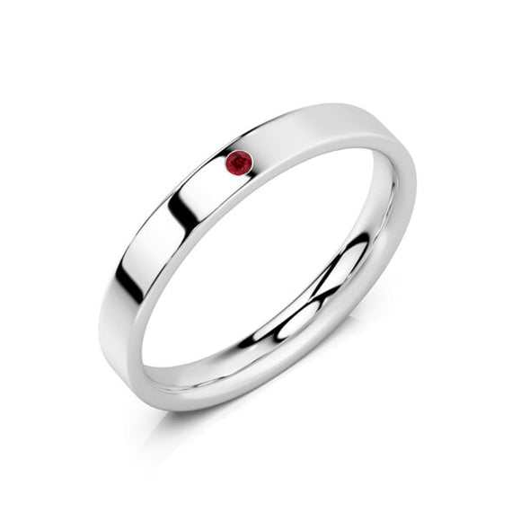 Alliance rubis Ruban Je Le Veux - 3mm