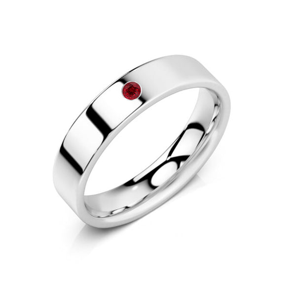 Alliance rubis Ruban Je Le Veux - 4,5mm