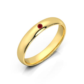 Alliance rubis demi jonc Pour le Meilleur - 3,5mm