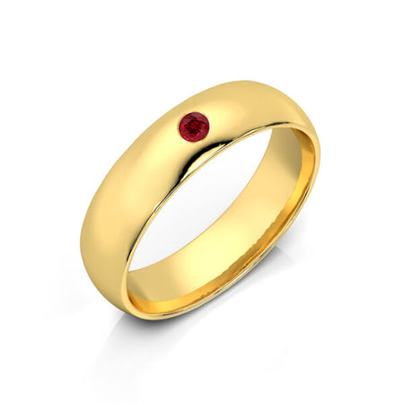 Alliance rubis demi jonc Pour le Meilleur - 5mm
