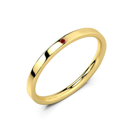 Alliance rubis Ruban Je Le Veux - 2mm