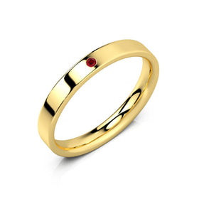 Alliance rubis Ruban Je Le Veux - 3mm