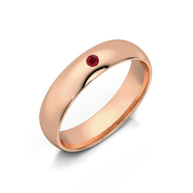 Alliance rubis demi jonc Pour le Meilleur - 4,5mm