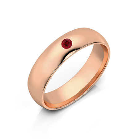 Alliance rubis demi jonc Pour le Meilleur - 5mm