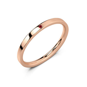 Alliance rubis Ruban Je Le Veux - 2mm