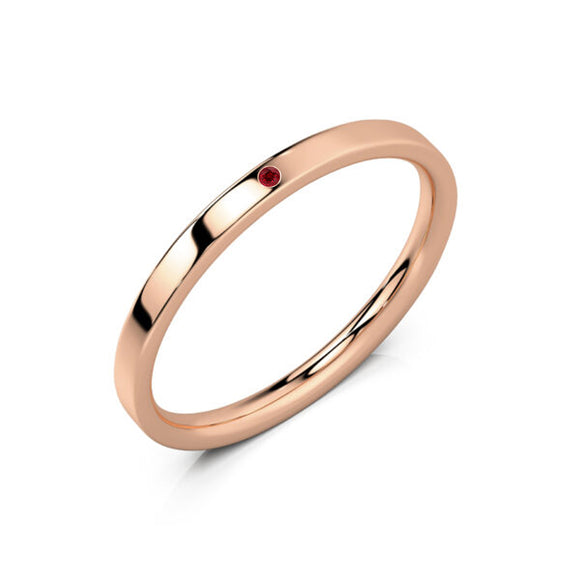 Alliance rubis Ruban Je Le Veux - 2mm