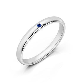 Alliance saphir demi jonc Pour le Meilleur - 2,5mm