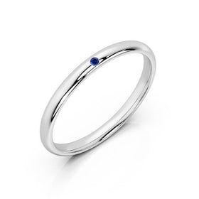 Alliance saphir demi jonc Pour le Meilleur - 2mm
