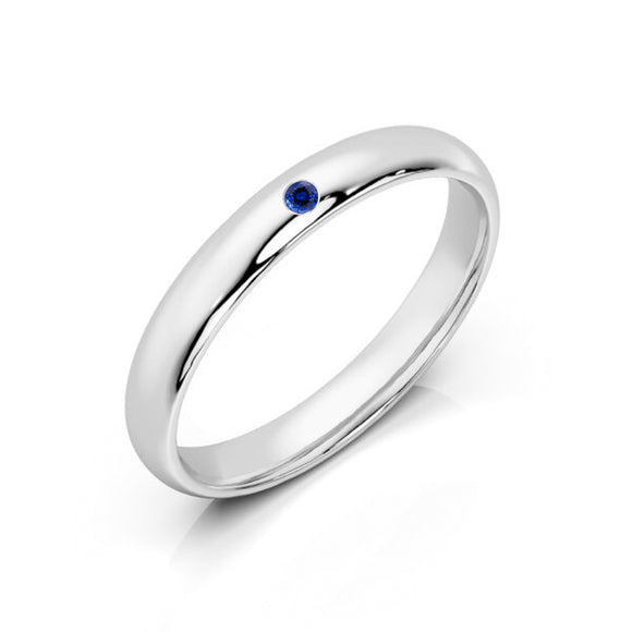 Alliance saphir demi jonc Pour le Meilleur - 3mm