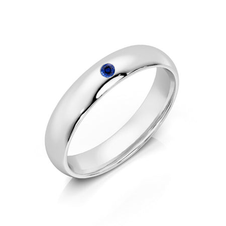 Alliance saphir demi jonc Pour le Meilleur - 4mm