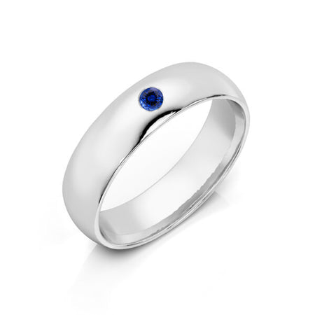 Alliance saphir demi jonc Pour le Meilleur - 5mm