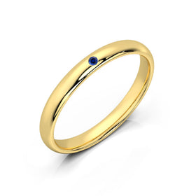 Alliance saphir demi jonc Pour le Meilleur - 2,5mm