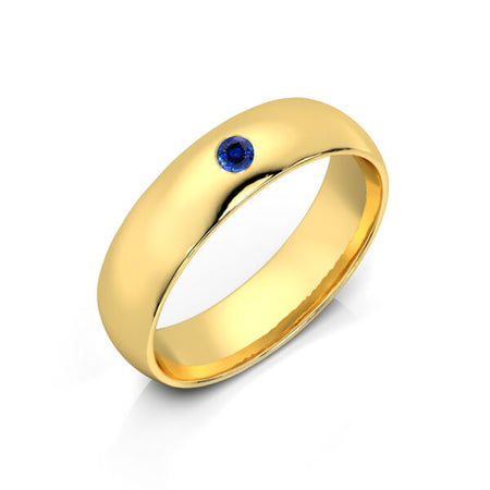 Alliance saphir demi jonc Pour le Meilleur - 5mm