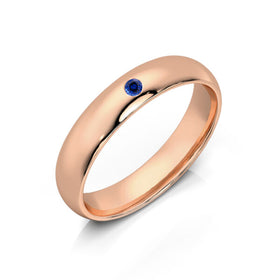 Alliance saphir demi jonc Pour le Meilleur - 4mm