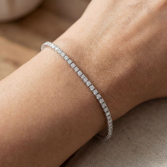 Bracelet rivière diamants Lune de miel