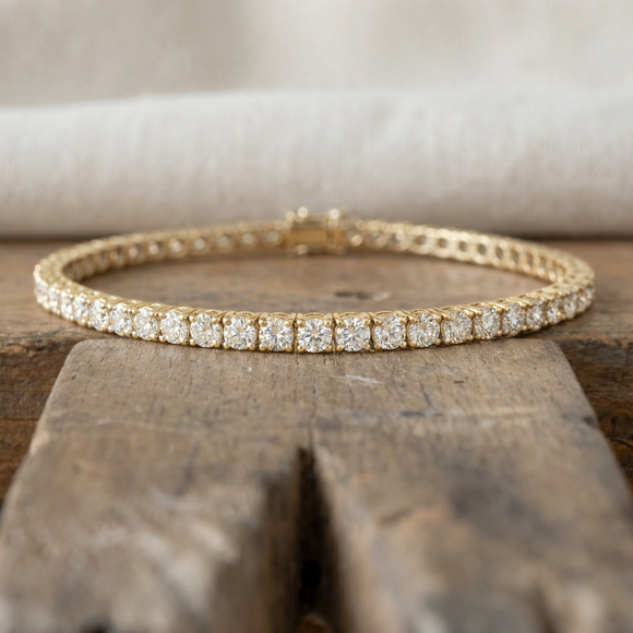 Bracelet rivière diamants Lune de miel
