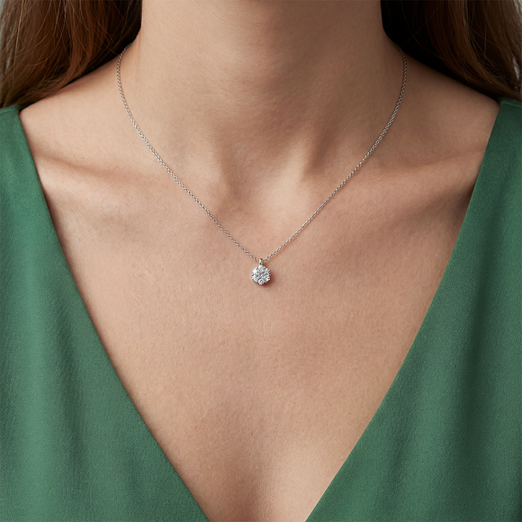 Collier entourage rubis diamant Pour la Vie - 9