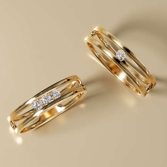 Bague trilogie diamant Premier Pas - 2