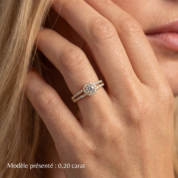 Bague entourage diamant Promets Moi - 9