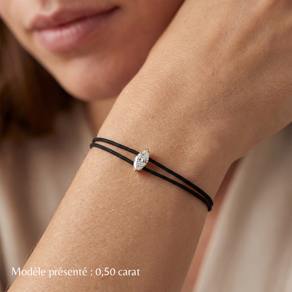 Bracelet cordon saphir vert Lune de Miel - 2