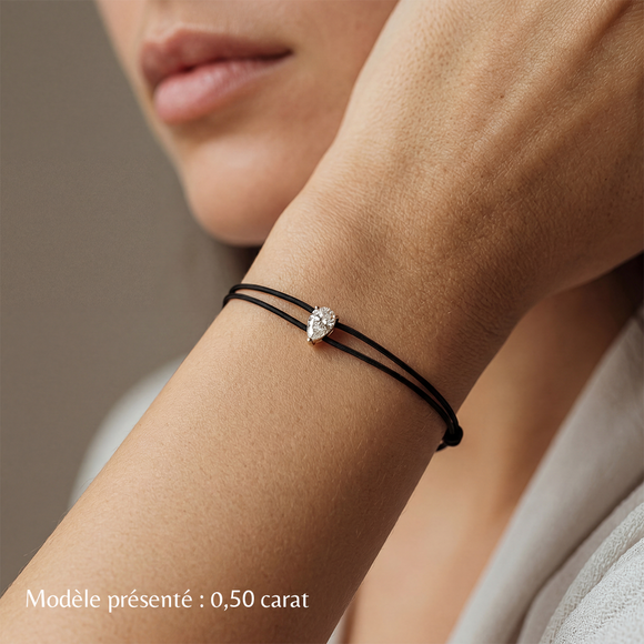 Bracelet cordon saphir vert Lune de Miel - 4
