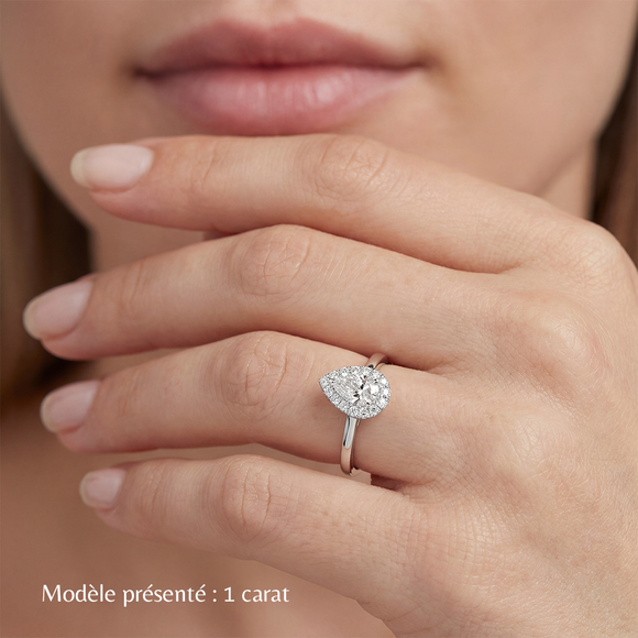 Bague entourage diamant Promets Moi - 7