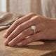 Bague entourage saphir vert diamant Coup de Foudre - 10