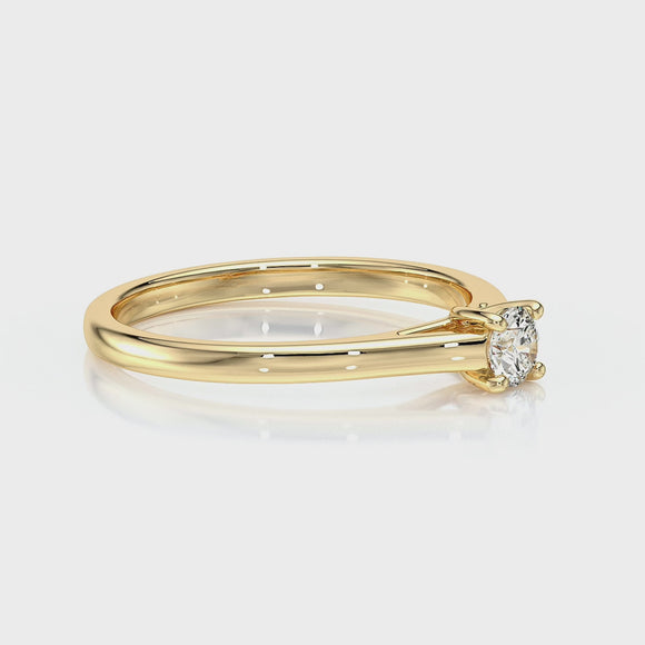 Solitaire diamant Lune de Miel - 12