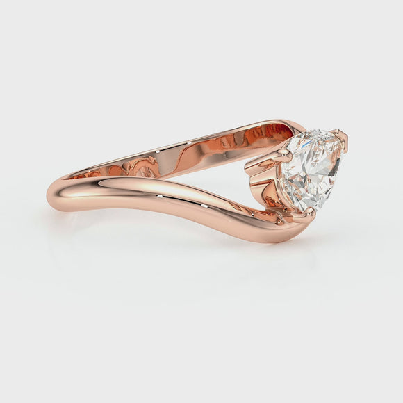 Bague solitaire diamant Clair de Lune - 6