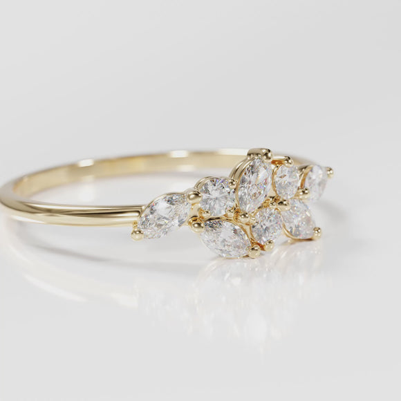 Bague diamant Florale - 3