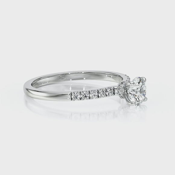 Solitaire accompagné rubis et diamant Pluie d’étoiles - 17