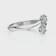 Solitaire saphir rose diamant Toi et Moi - 6 Griffes