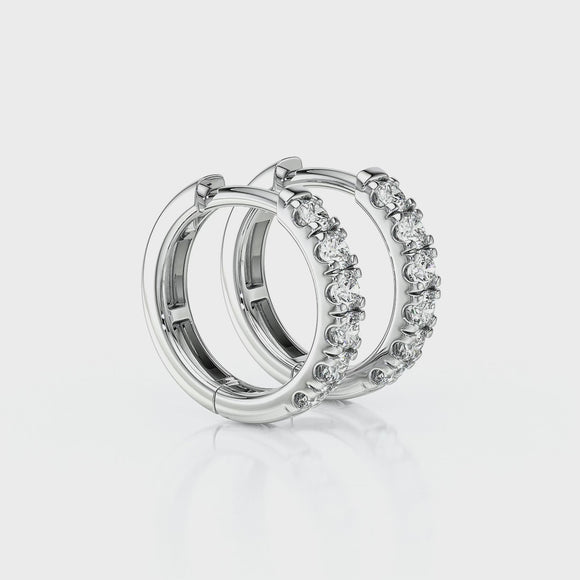 Boucles d’oreilles créoles diamant - 1