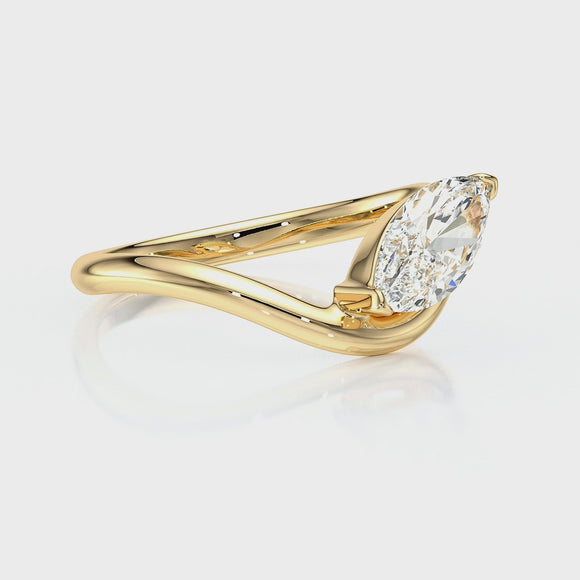 Bague solitaire diamant Clair de Lune - 2