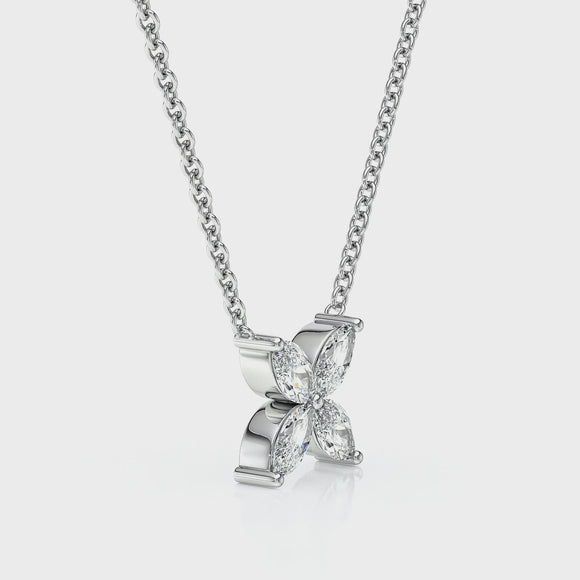 Collier diamant Floral - 2