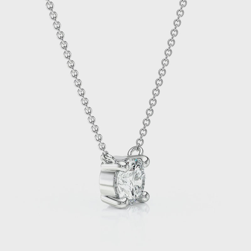 Pendentif solitaire diamant Lune de Miel - 2