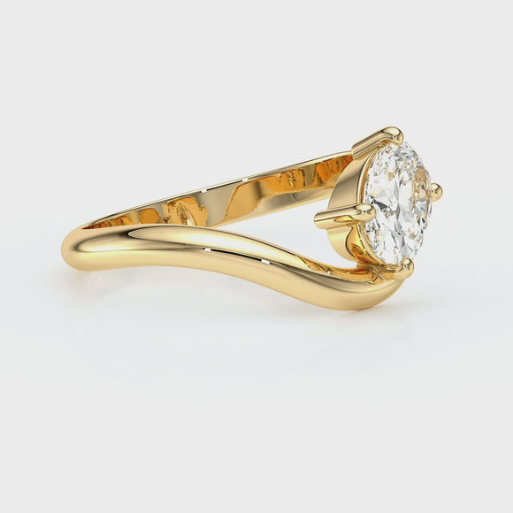 Bague solitaire diamant Clair de Lune - 7