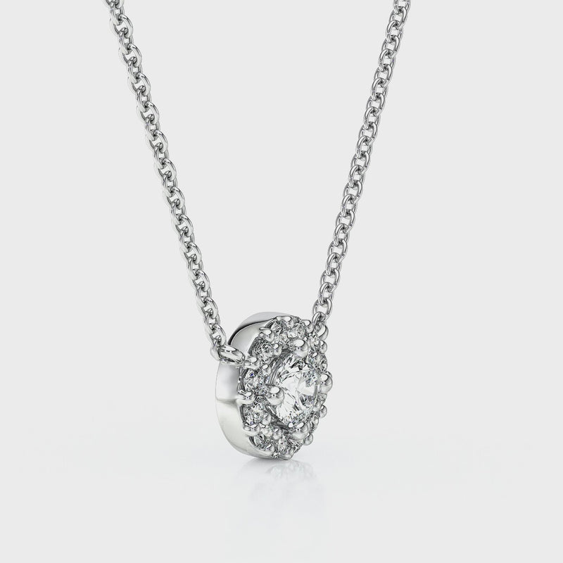 Collier entourage diamant Coup de Foudre - 2