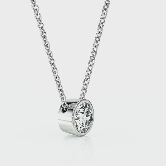 Pendentif solitaire saphir Nuit de Noces - 1