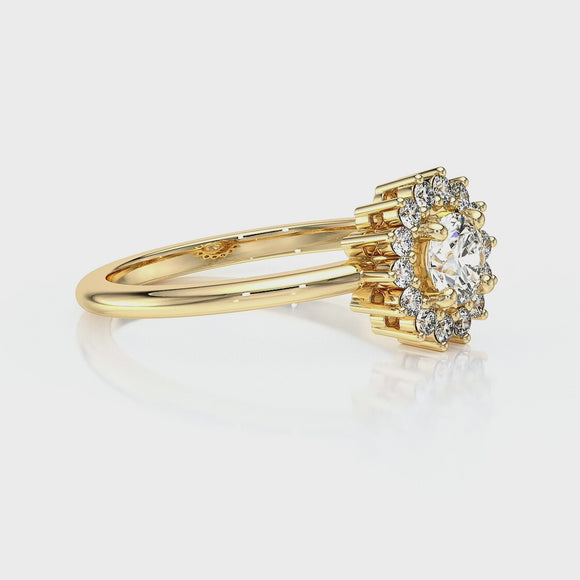 Bague entourage émeraude et diamant Coup de Foudre - 4