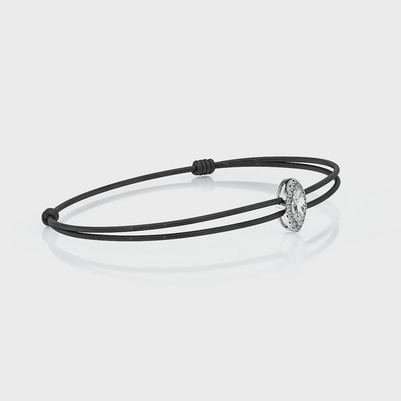 Bracelet cordon entourage diamant Coup de Foudre - 5