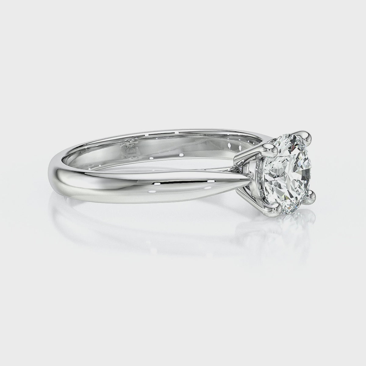 Solitaire diamant Lune de Miel - 1 carat
