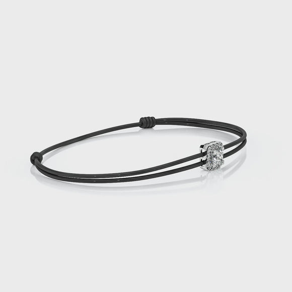 Bracelet cordon entourage diamant Coup de Foudre - 4
