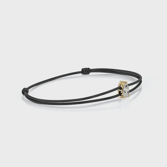 Bracelet cordon saphir vert Lune de Miel - 4