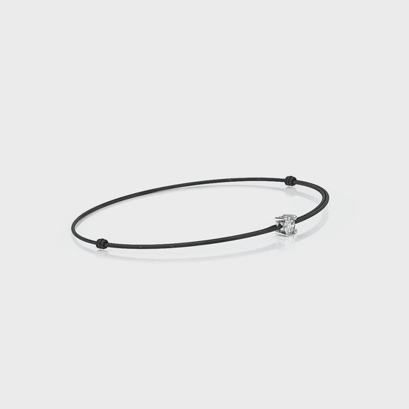 Bracelet cordon diamant Lune de Miel - 1