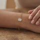 Bracelet aigue-marine entourage diamant Coup de Foudre - 6