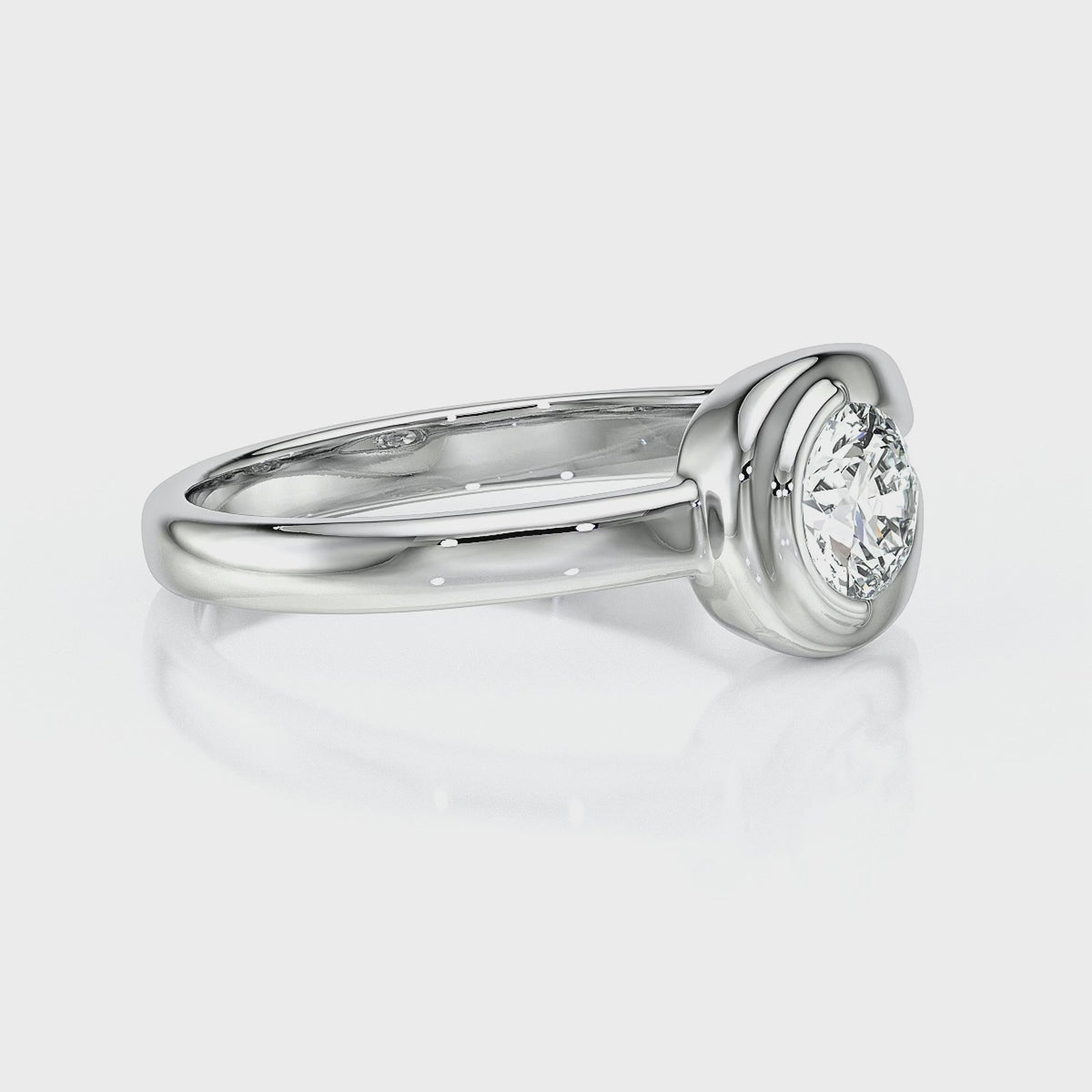 Solitaire diamant Amour de Minuit - 3