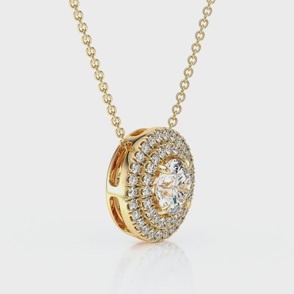 Collier entourage rubis diamant Coup de Foudre - 6