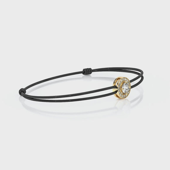 Bracelet cordon entourage diamant Promets Moi - 1