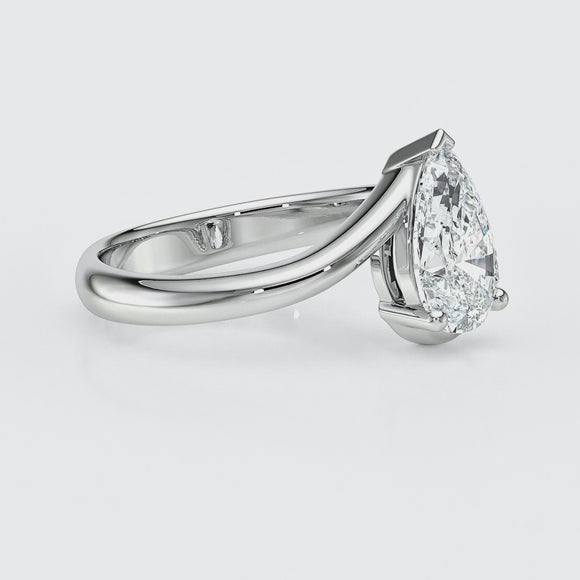 Bague solitaire diamant Clair de Lune - 4